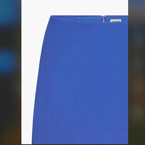 (ROYAL BLUE) Aritzia Sunday Best Tatiana Mini Skirt w/ Side Slit - Picture 12 of 13